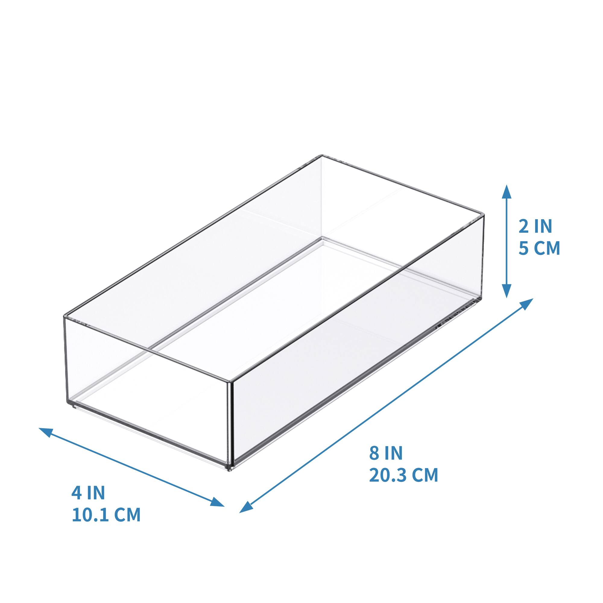 8" x 4" Clear Stacking Storage Tray by Simply Tidy™